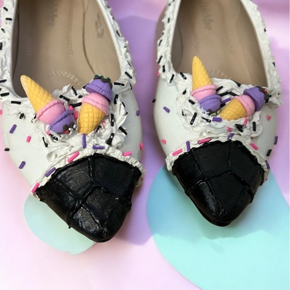 🍦Handmade Waffle Cone Ice Cream Shoes With Sprinkles 8 - Picture 3 of 12